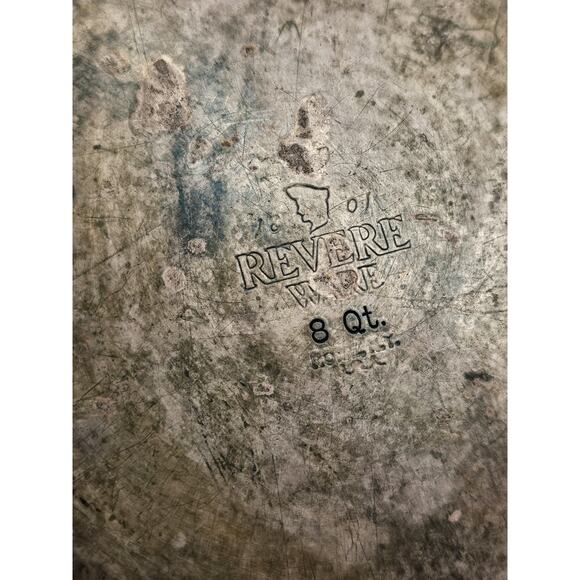 Revere Ware 8 Qt Pot W/lid Stainless Steel Copper Bottom Clinton IL Bake Lite - Picture 12 of 14